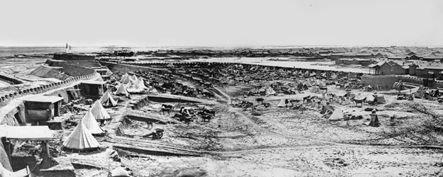 Britisches Lager an den Taku-Forts, China, 1860